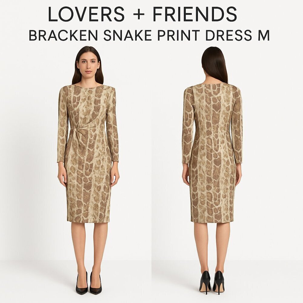 LOVERS + FRIENDS Bracken Snake Print Dress M